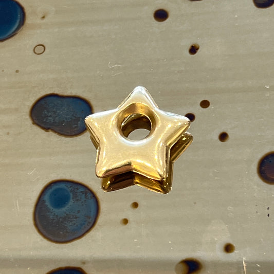 Estate 14k Yellow Gold Puffy Star Charm