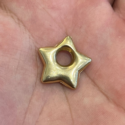 Estate 14k Yellow Gold Puffy Star Charm