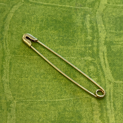 Estate 14k Yellow Safety Gold Pin Charm