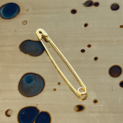 Estate 14k Yellow Safety Gold Pin Charm