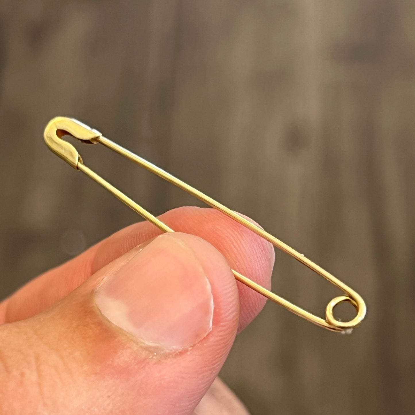 Estate 14k Yellow Safety Gold Pin Charm