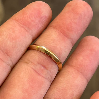 Vintage 10k Yellow Gold Knife Edge Ring - Sz. 11.25