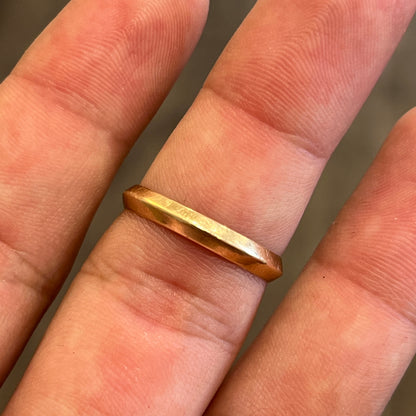Vintage 10k Yellow Gold Knife Edge Ring - Sz. 11.25