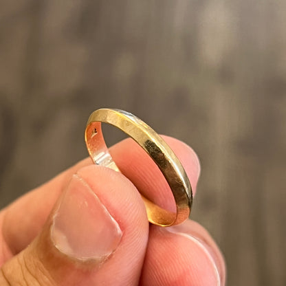Vintage 10k Yellow Gold Knife Edge Ring - Sz. 11.25