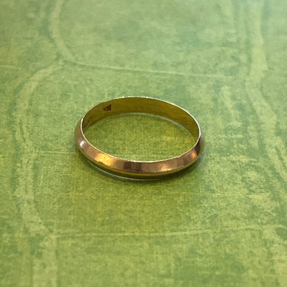 Vintage 10k Yellow Gold Knife Edge Ring - Sz. 11.25