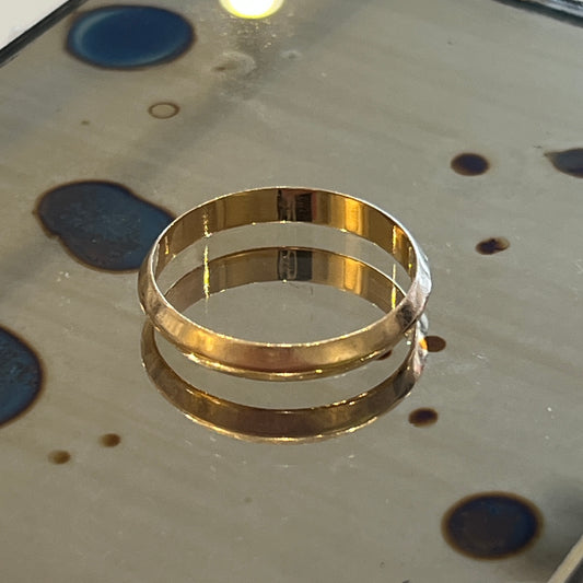 Vintage 10k Yellow Gold Knife Edge Ring - Sz. 11.25