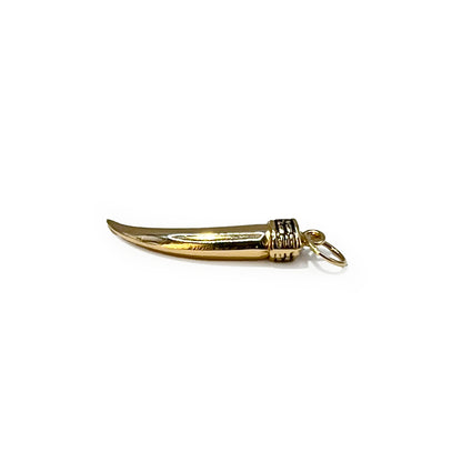 Estate 19k Yellow Gold Horn Charm