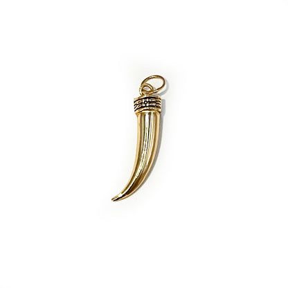 Estate 19k Yellow Gold Horn Charm