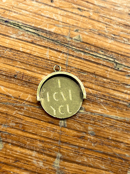 Vintage 9ct Yellow "I LOVE YOU" Spinner Charm