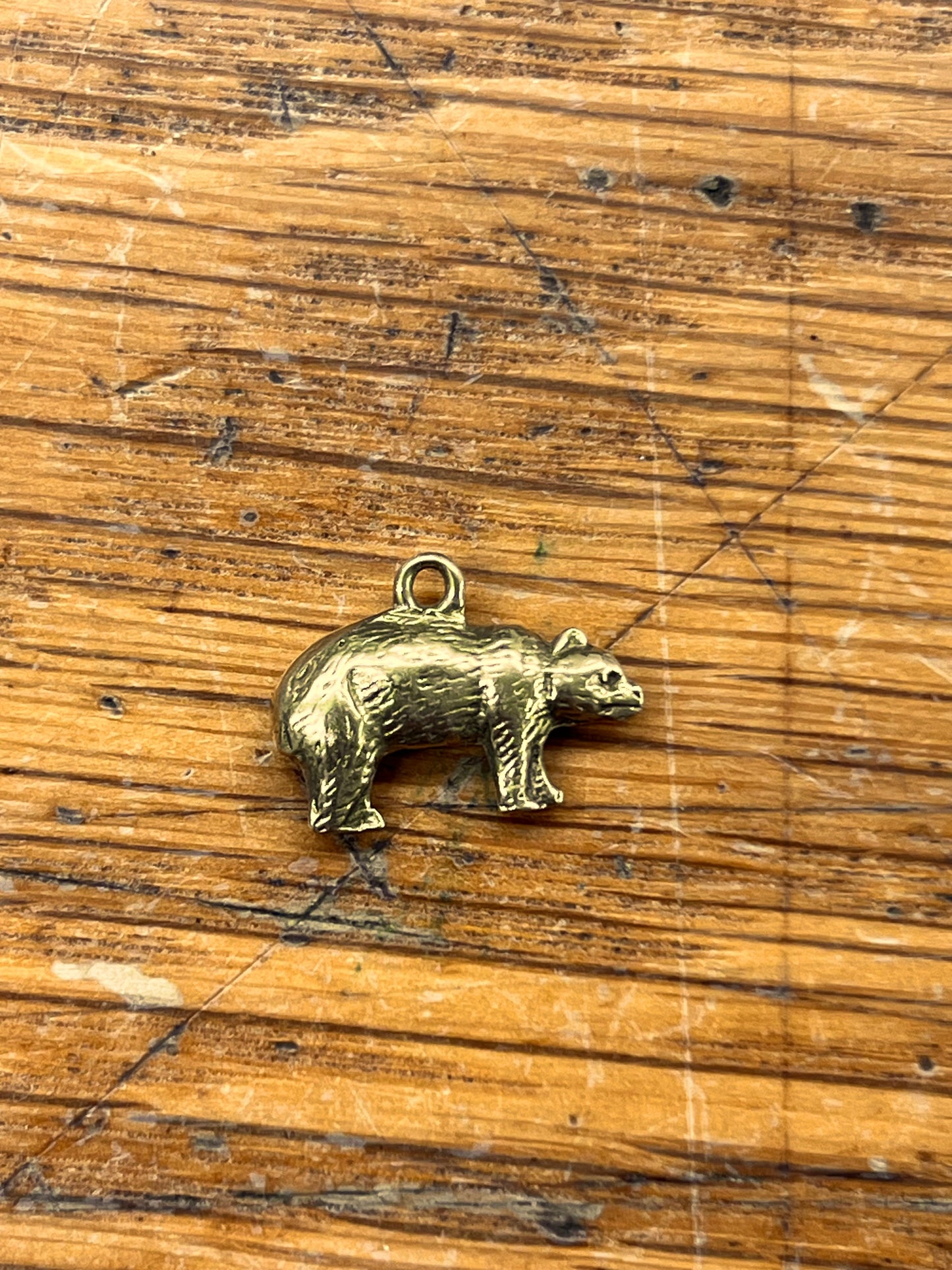 Vintage 9ct Yellow Gold Bear Charm