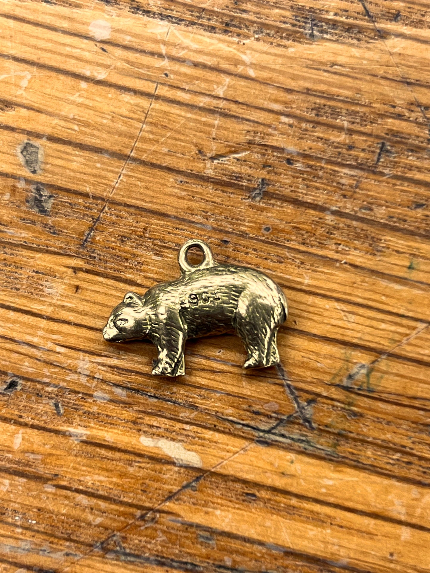 Vintage 9ct Yellow Gold Bear Charm