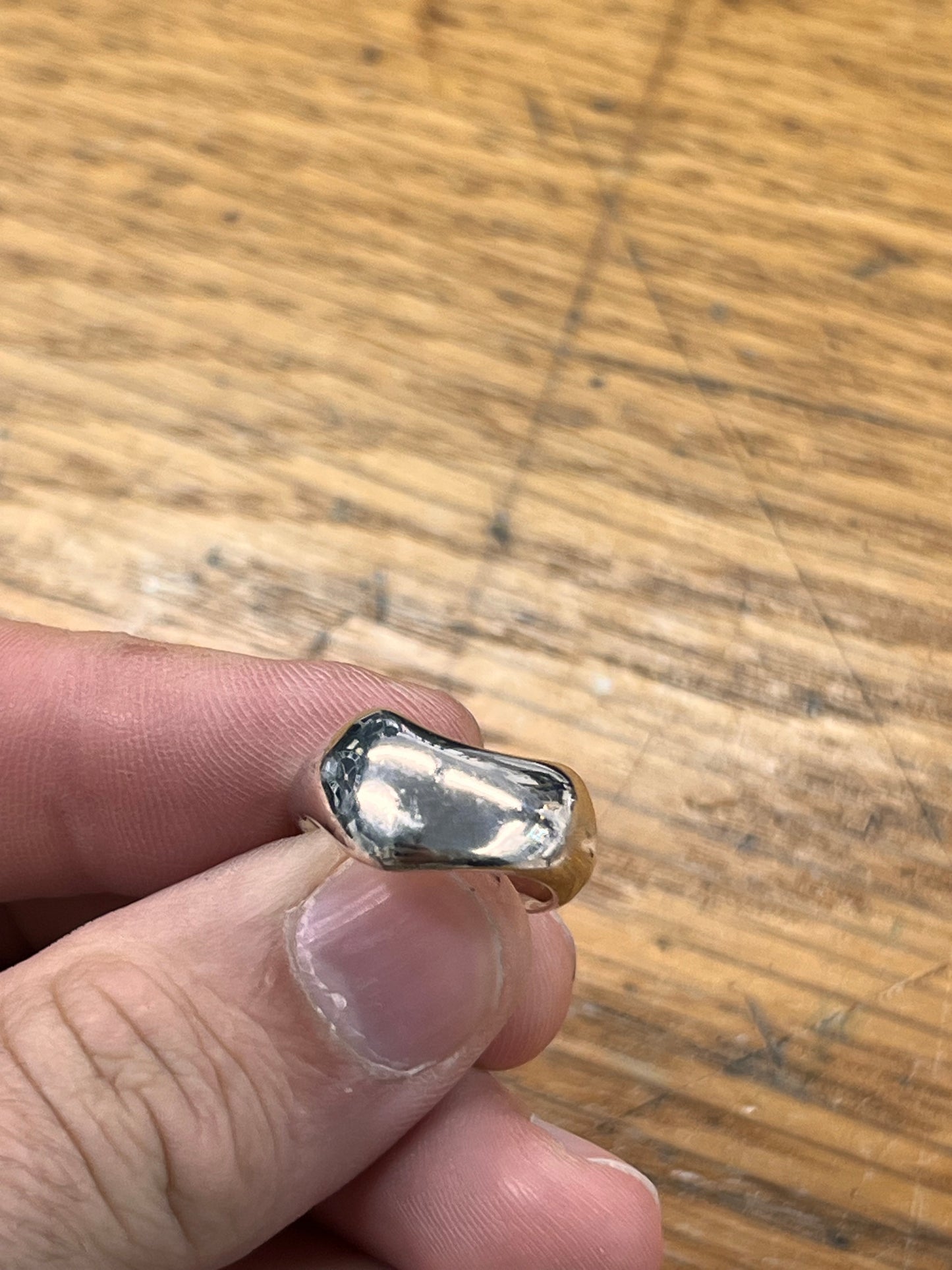 Estate Sterling Silver Abstract Ring - Sz. 5.75