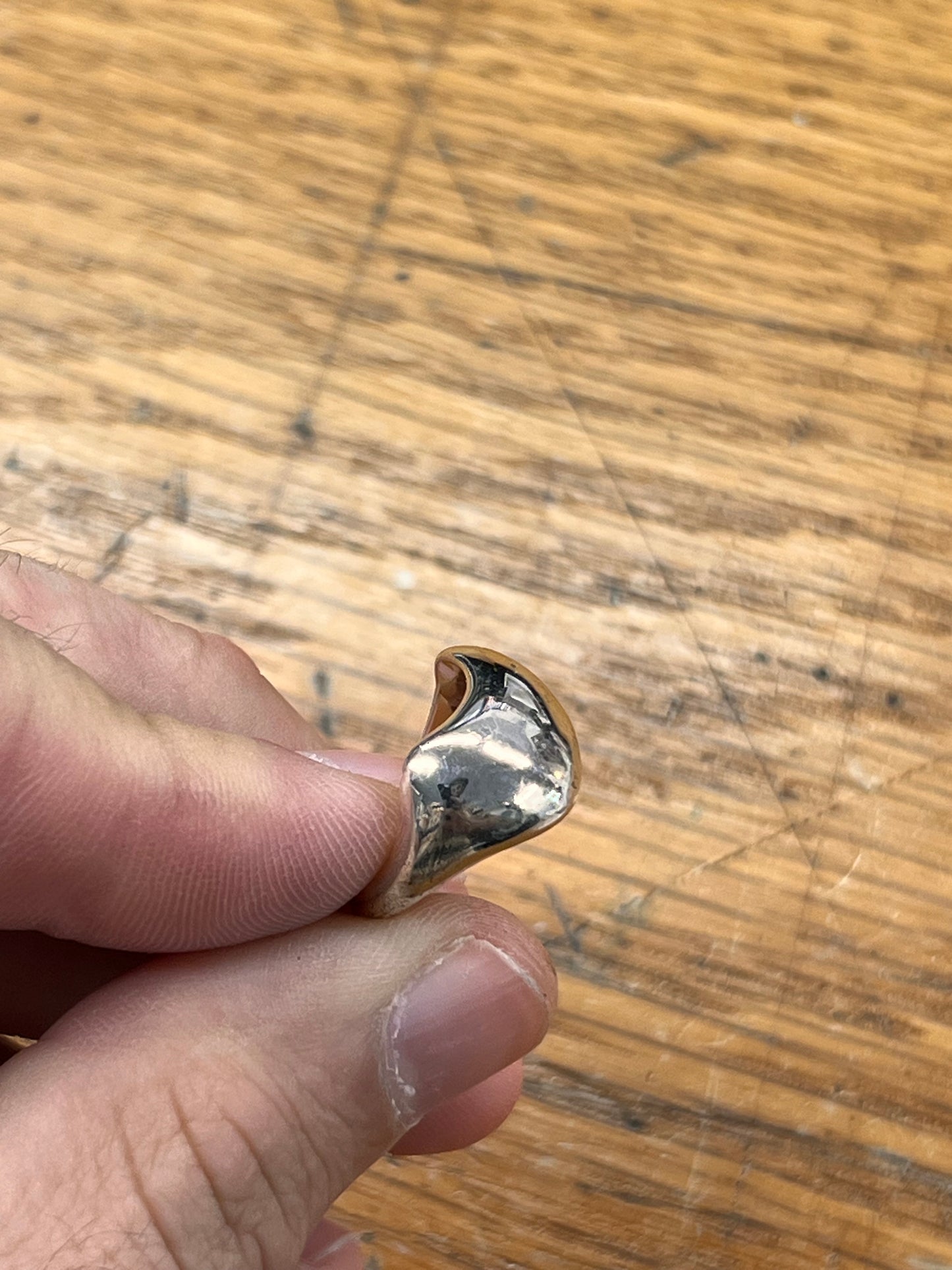 Estate Sterling Silver Abstract Ring - Sz. 5.75