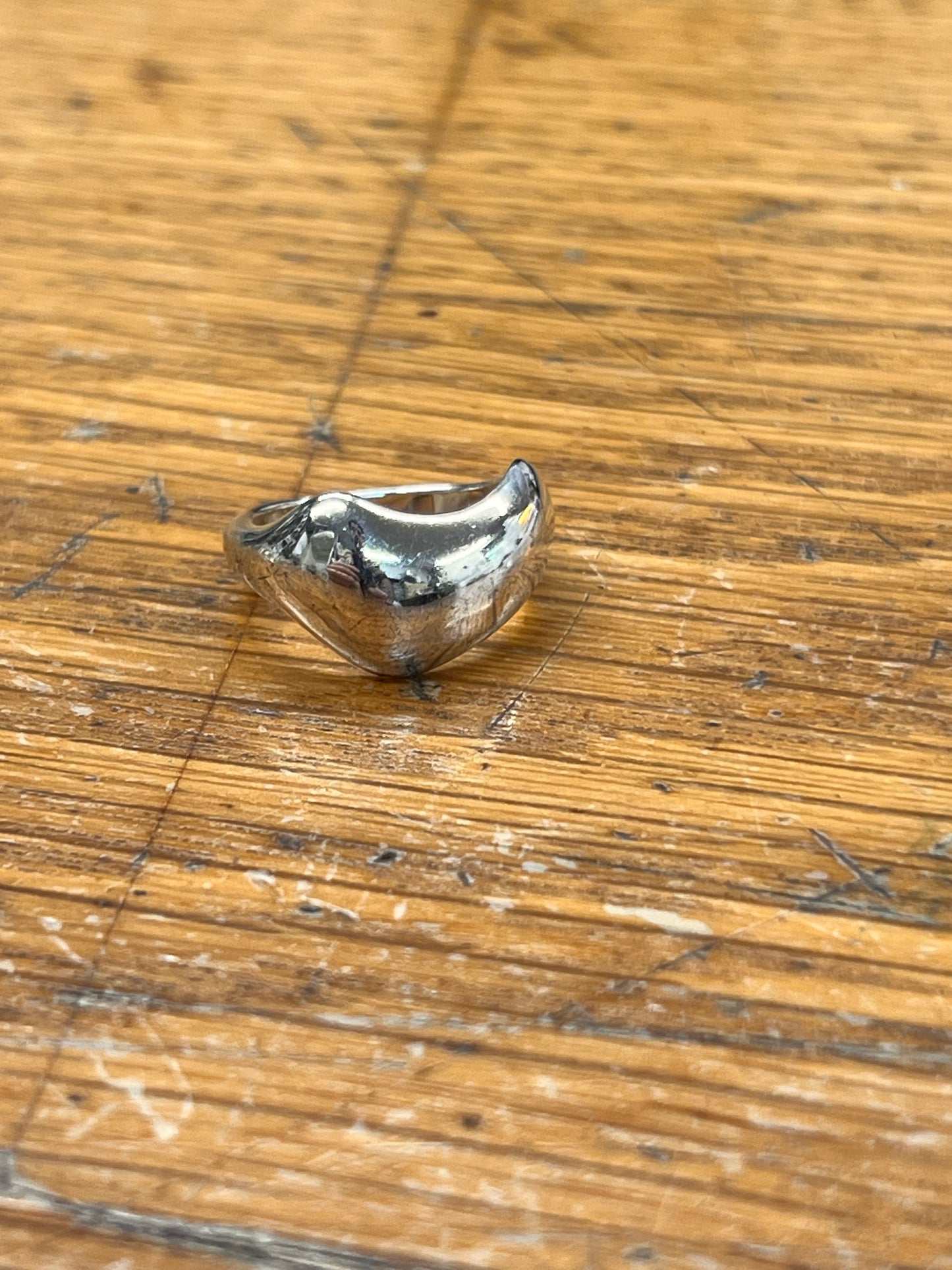 Estate Sterling Silver Abstract Ring - Sz. 5.75