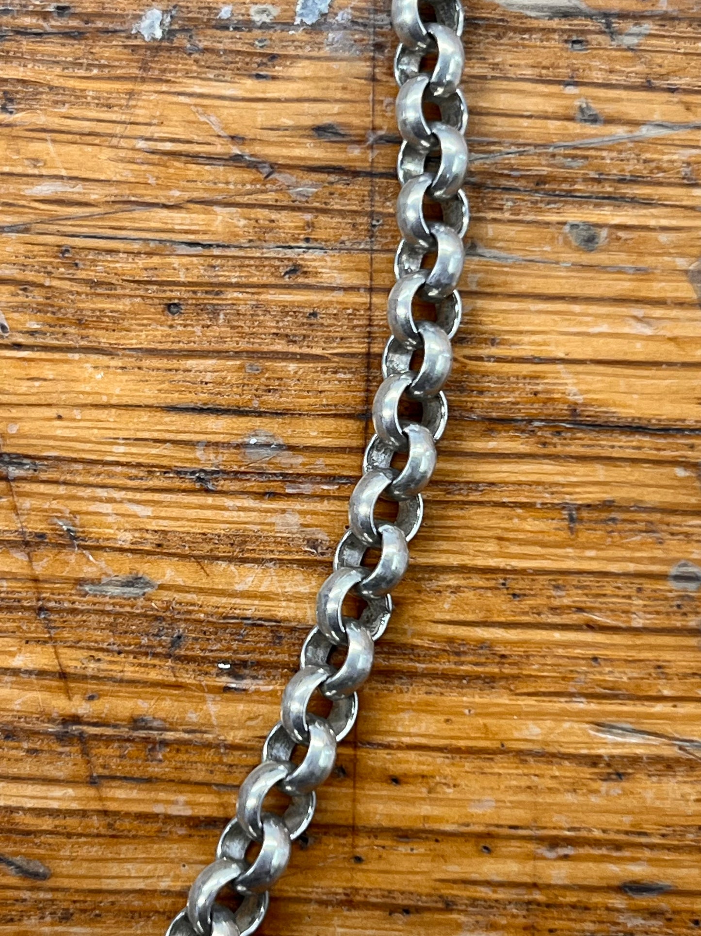 Vintage Sterling Silver Belcher Chain Necklace - 20"L
