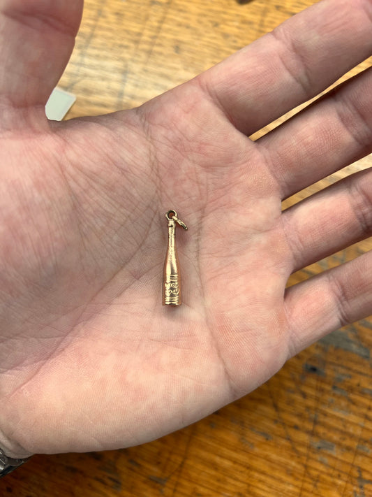 Vintage Gold Filled Wine Bottle Charm