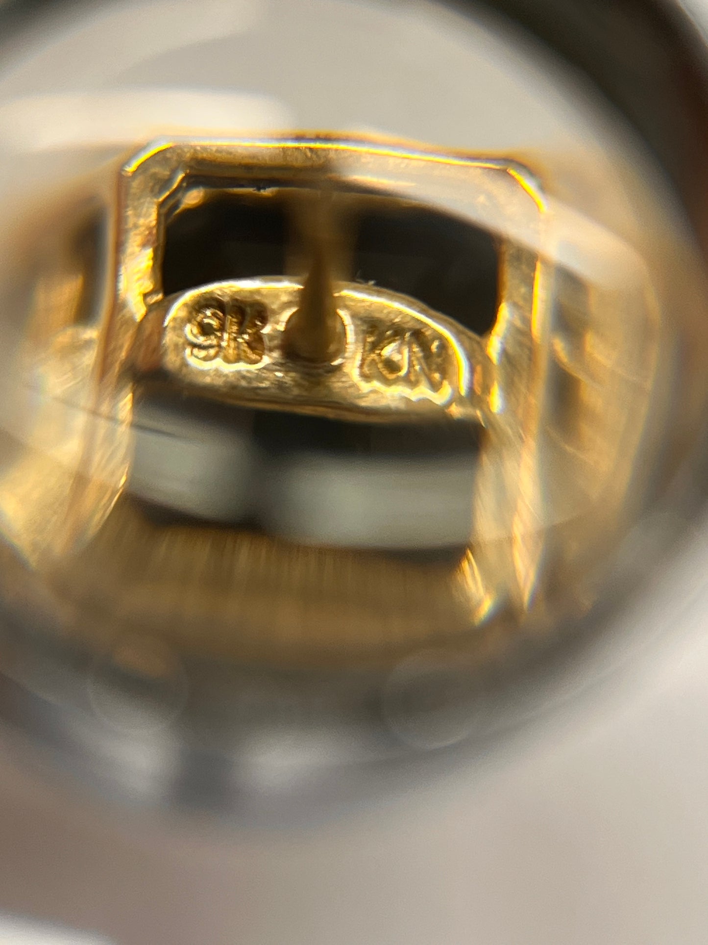 Vintage Smoky Topaz + 9ct Yellow Gold Earrings