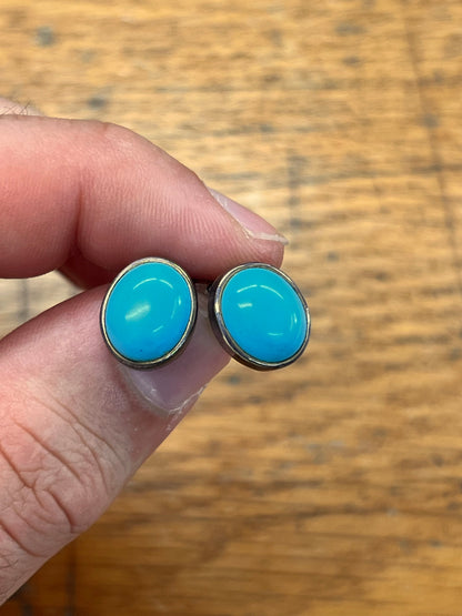 Vintage Turquoise + Sterling Silver Earrings