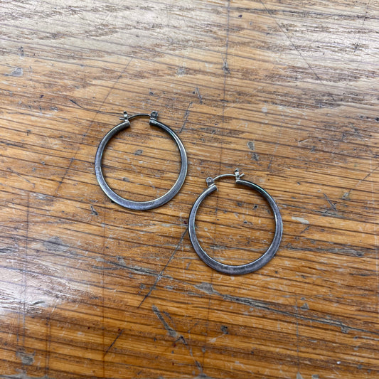 Vintage Sterling Silver Hoops