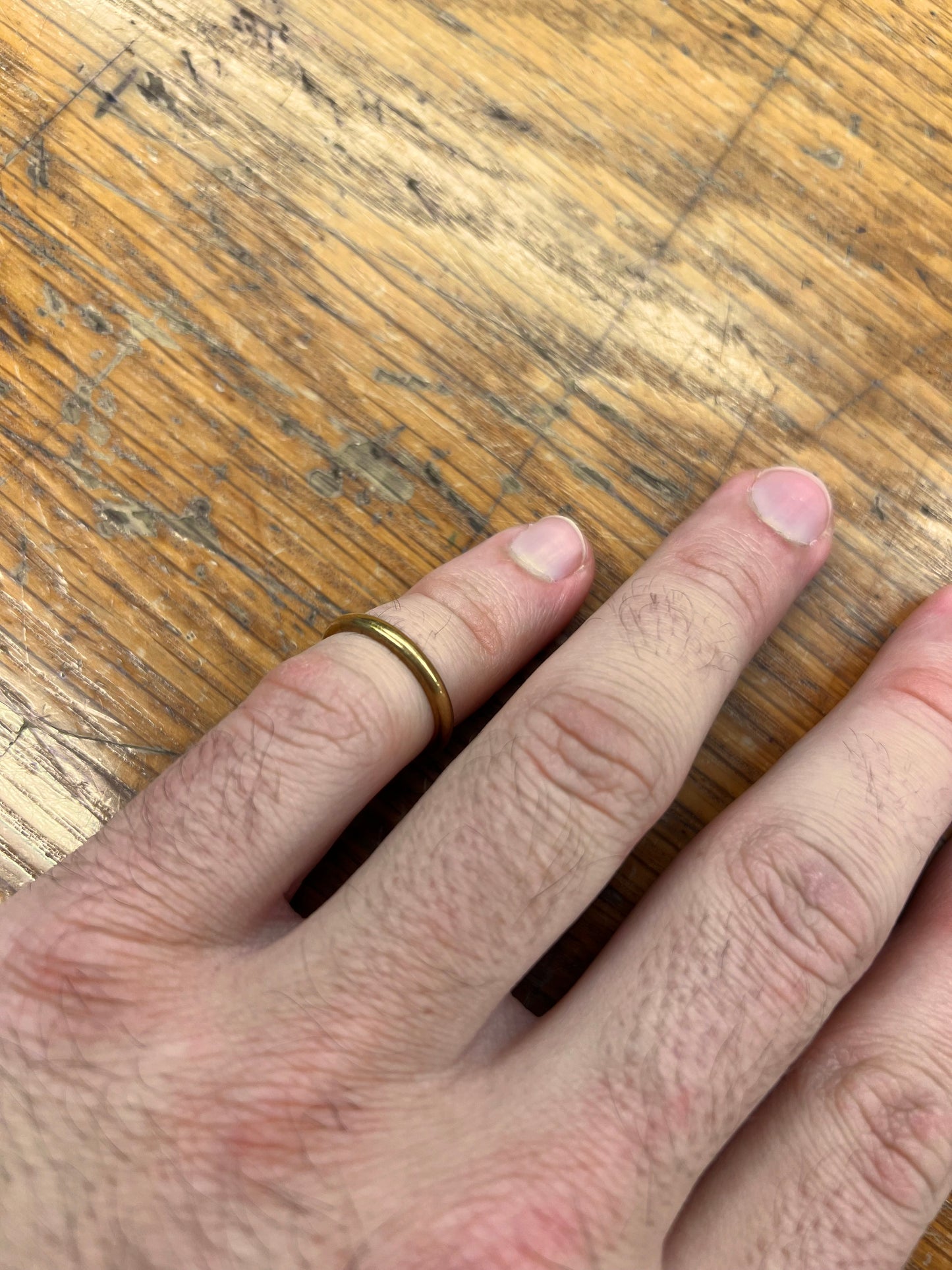 Vintage 18ct Yellow Gold Donut Band Ring - Sz. 6