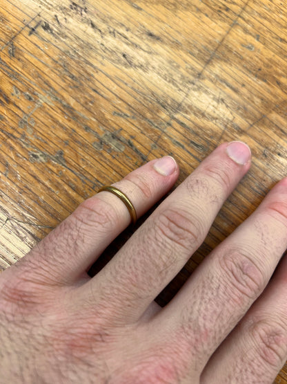 Vintage 18ct Yellow Gold Donut Band Ring - Sz. 6