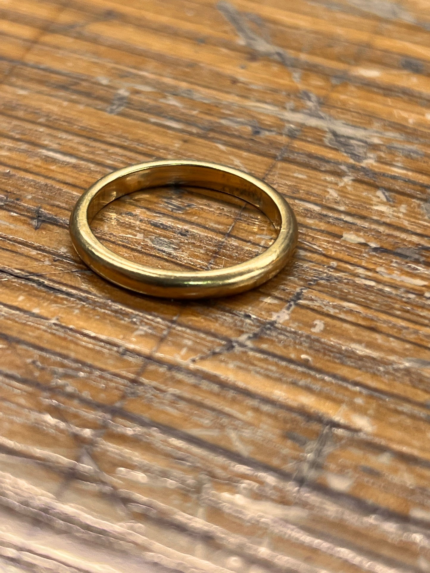 Vintage 18ct Yellow Gold Donut Band Ring - Sz. 6