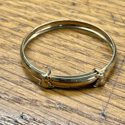 Vintage 9ct Yellow Gold Teddy Bear Baby Bracelet
