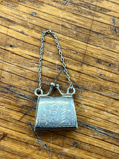 Vintage Sterling Silver Purse Charm