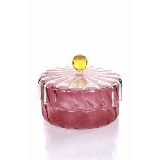 SMALL LIDDED POM JAR - PINK