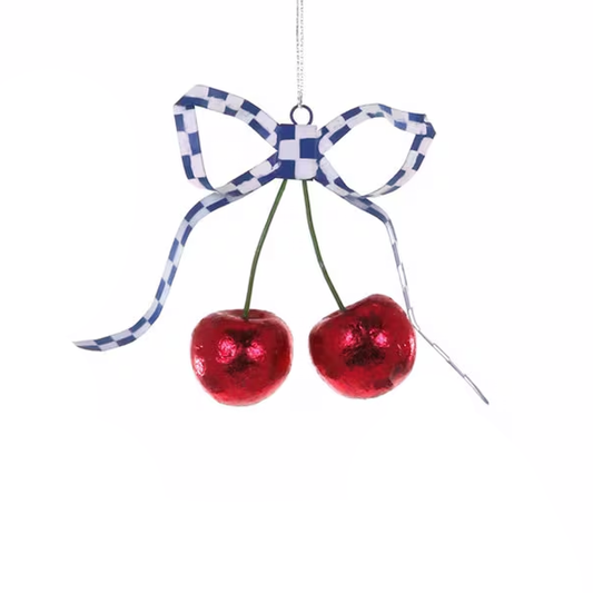 COQUETTE CHERRIES ORNAMENT - SMALL BOW