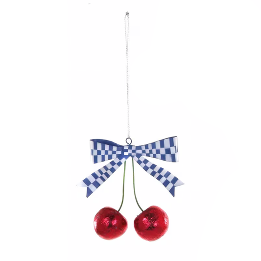COQUETTE CHERRIES ORNAMENT - MEDIUM BOW