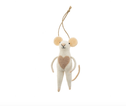 Heartful Mouse Ornament