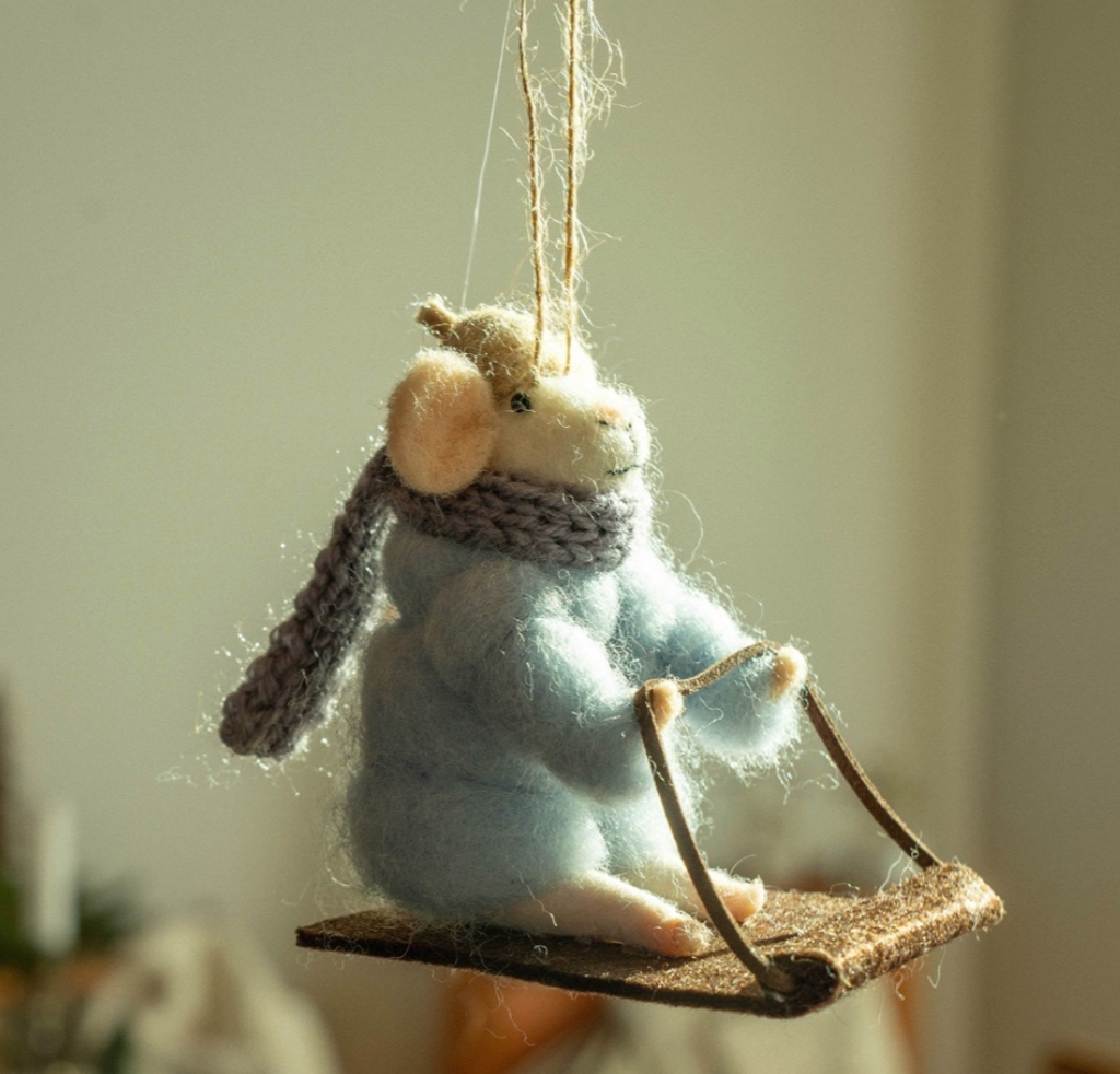 Sledding Soloman Mouse Ornament