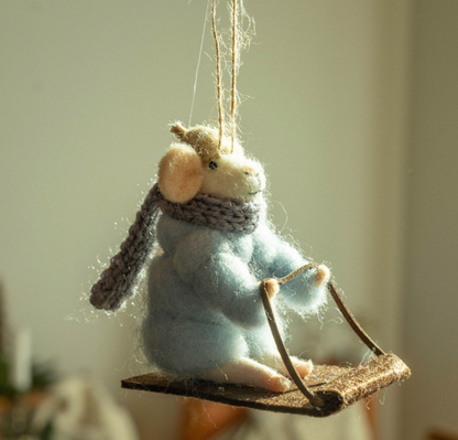 Sledding Soloman Mouse Ornament