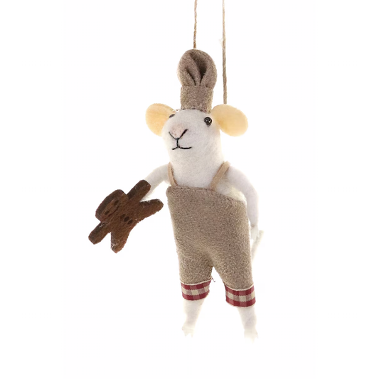 CHRISTMAS BAKER MOUSE ORNAMENT