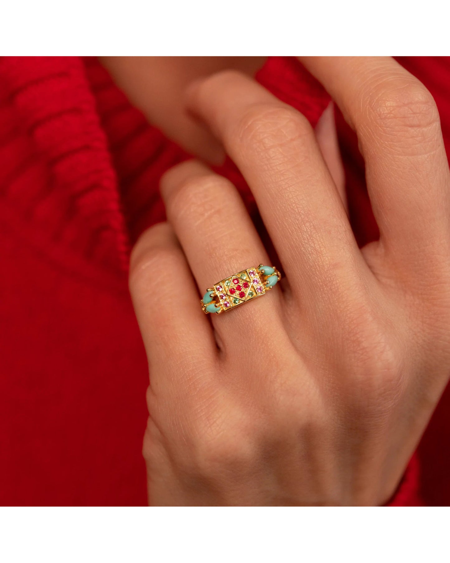 Ava Banner Ring - Turquoise