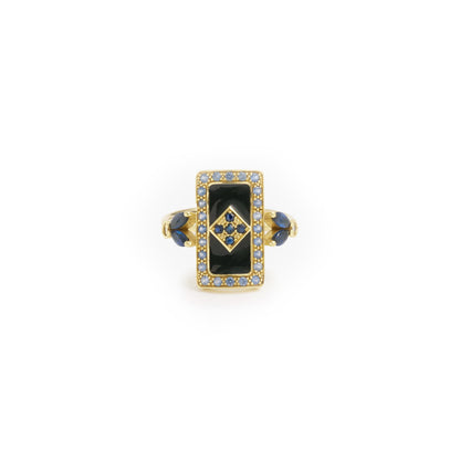 Ava Cigar Ring - Blue