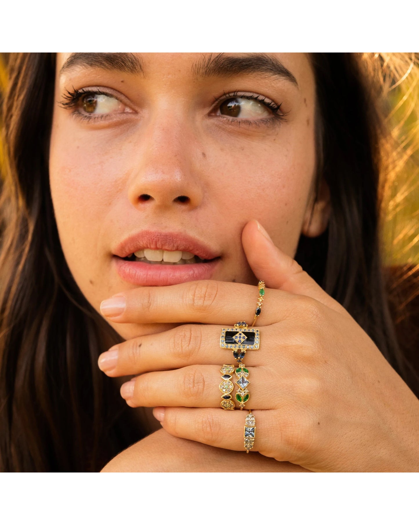 Ava Cigar Ring - Blue
