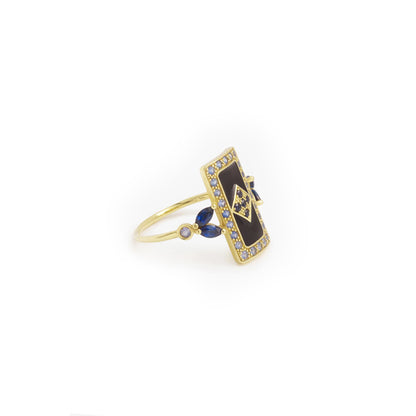 Ava Cigar Ring - Blue