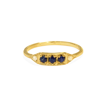 Ms. Goodbar Blue Sapphire Ring