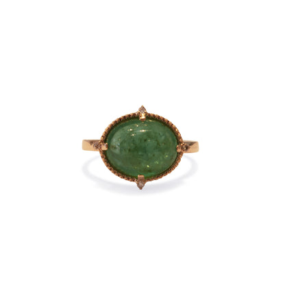 Cabochon Emerald Ring - Sz. 7