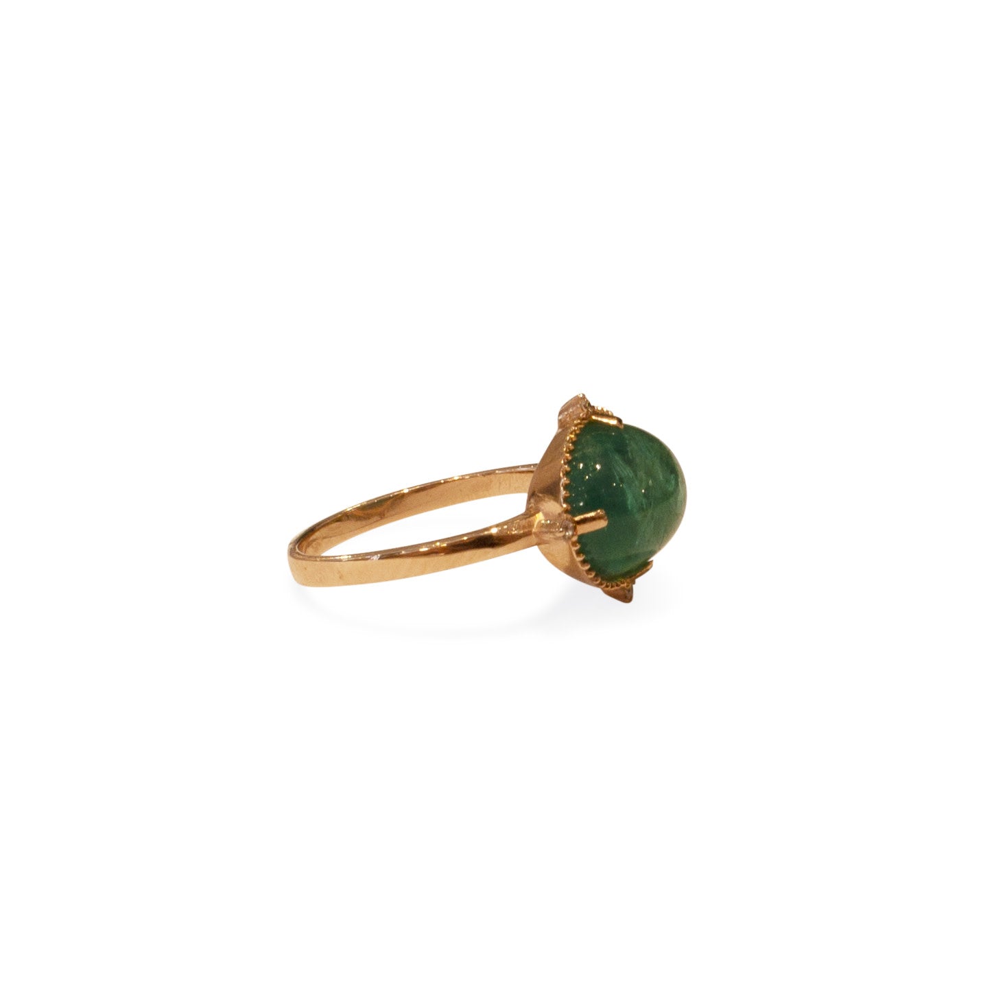 Cabochon Emerald Ring - Sz. 7