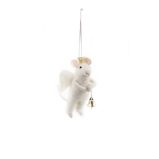 MERRY XMAS MR MOUSE ORNAMENT - ANGEL