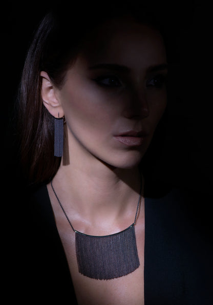 Fringe 2tone Large Necklace