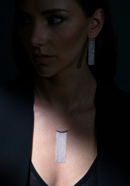 Fringe Silver Large Pendant