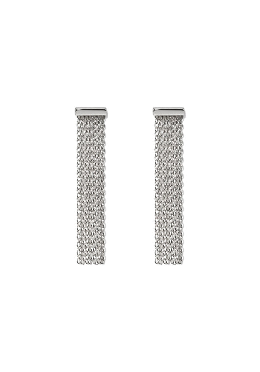 Fringe Silver Small Earrings