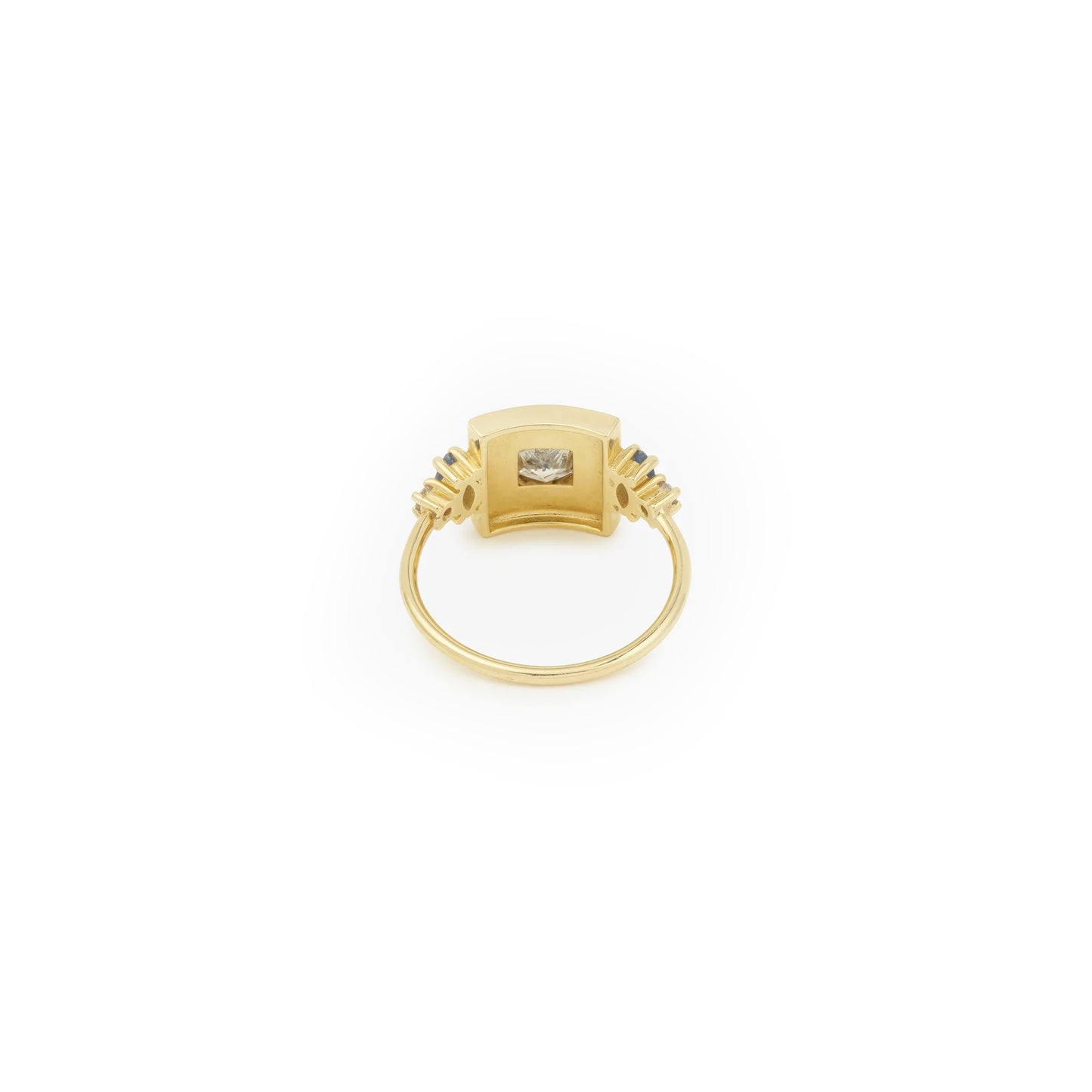 Ginger Art Deco Ring - Blue