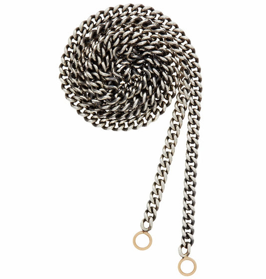 Heavy Curb Chain with Yellow Gold Loops - 16''