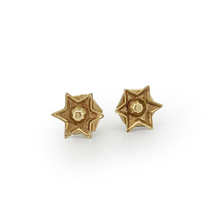 Vintage 9ct. Yellow Gold Star Stud Earrings