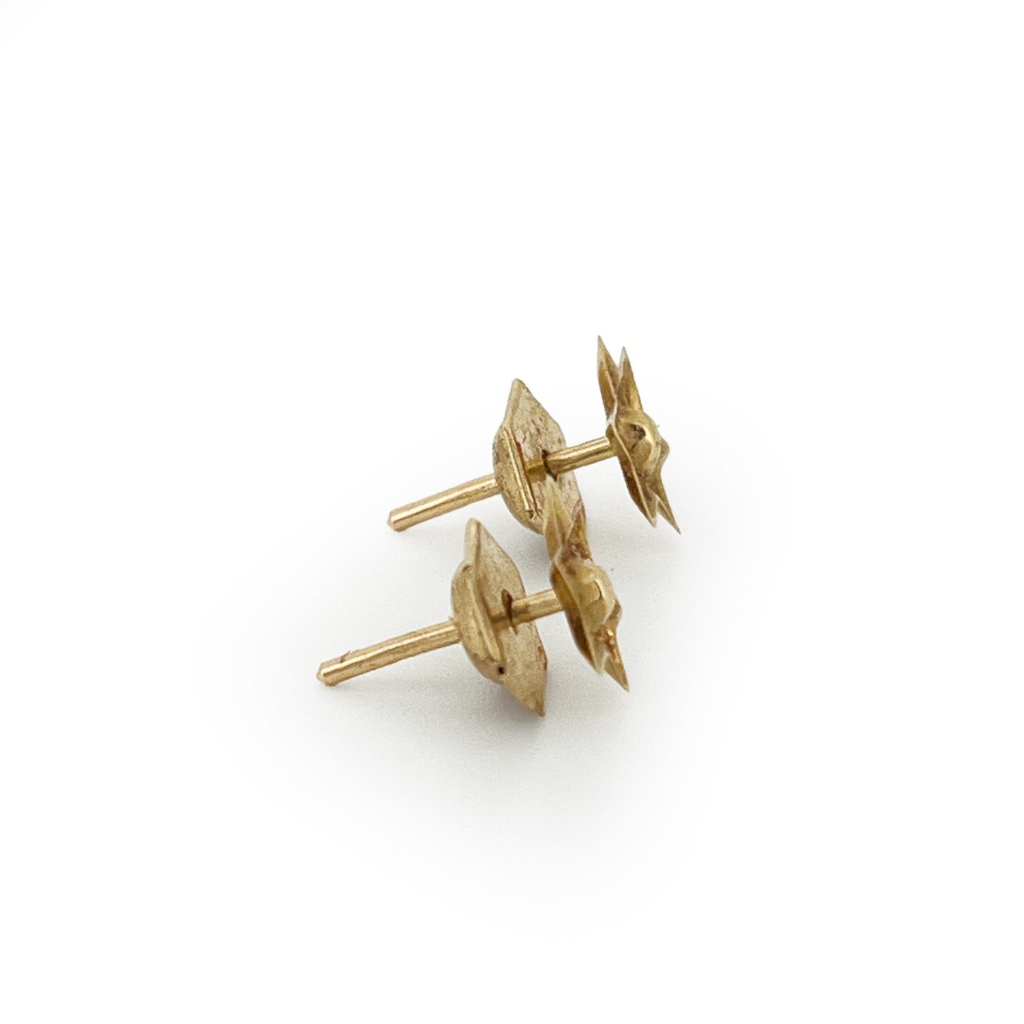 Vintage 9ct. Yellow Gold Star Stud Earrings